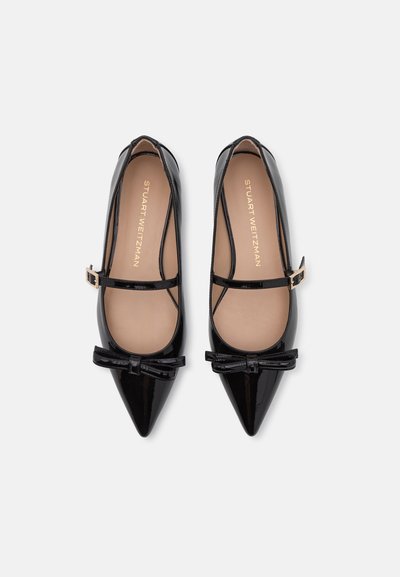 Stuart Weitzman FELICITY BOW MARY JANE FLAT - Ballerine con cinturino - black