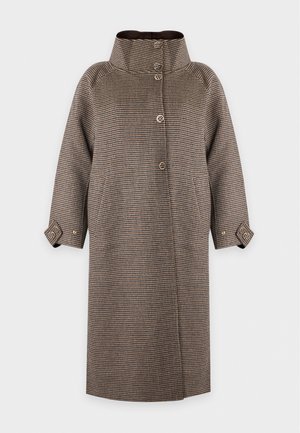 sandro, OVERSIZE DOUBLE FACE COAT - Класическо палто - marron fonce