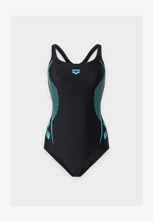 Arena, WOMEN PRO BACK GRAPHIC - Badpak - black/water