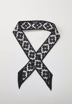 kate spade new york FLOWER SKINNY - Foulard - black / cream