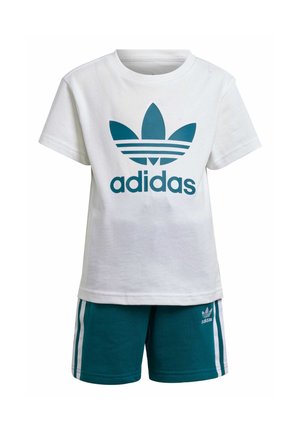 adidas Originals TEE SET  - T-shirt con stampa - legacy teal   white