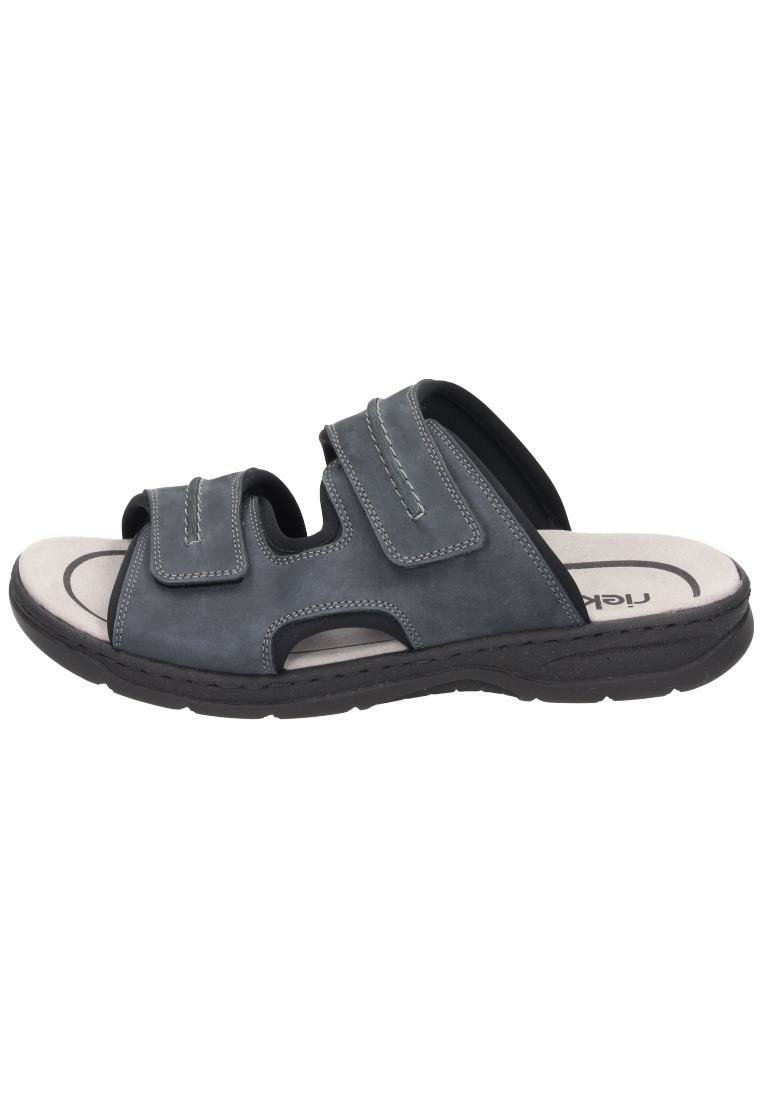 Herren Sandalen | Rieker Pantolette flach ozean/schwarz/blau - GV18804 Herren Sandalen | Rieker Pantolette flach ozean/schwarz/blau - GV18804