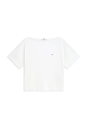 Tommy Hilfiger, BOAT NECK GROWN-ON SLEEVE T-SHIRT - Nyomott mintás póló - ecru