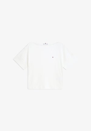 Tommy Hilfiger, BOAT NECK GROWN-ON SLEEVE T-SHIRT - Nyomott mintás póló - ecru