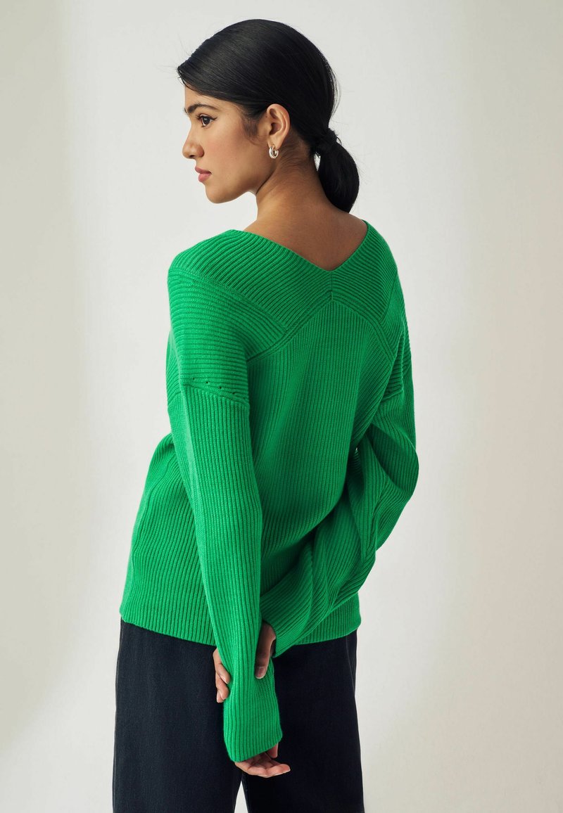 Next V-NECK - Maglione - bright green