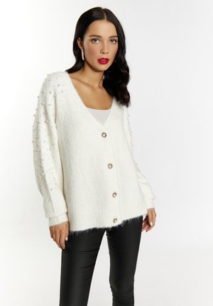 MIT PERLEN - Gilet - weiss