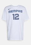 NBA JA MORANT MEMPHIS GRIZZLIES NAME & NUMBER TEE - Article de supporter d'équipe de club - white
