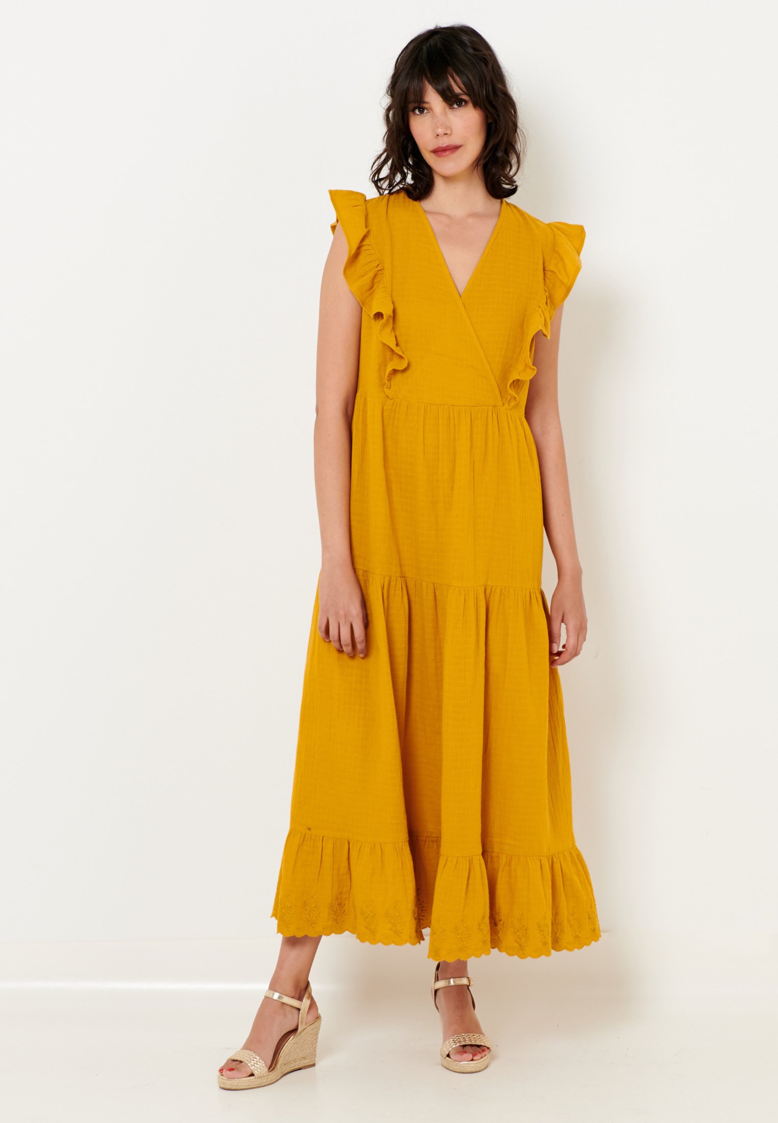 robe longue moutarde