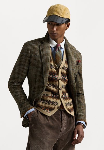 Polo Ralph Lauren FAIR ISLE WOOL SWEATER VEST - Cardigan - tan combo