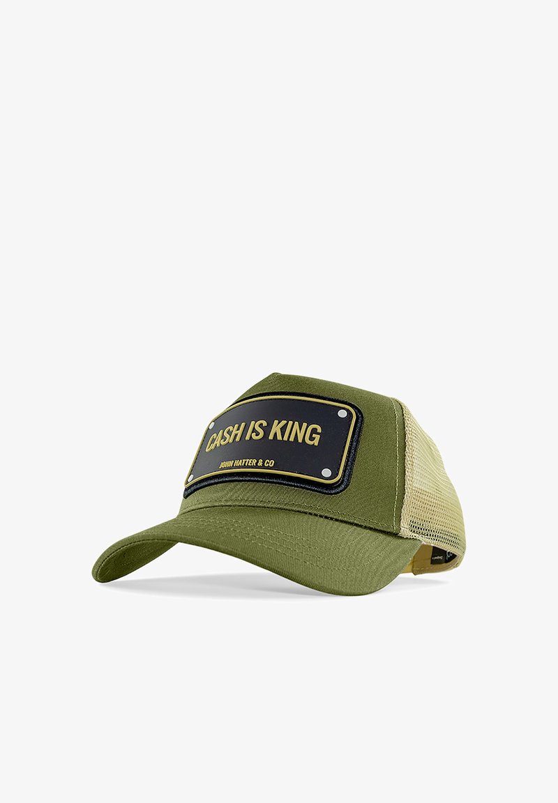 John Hatter & Co TRUCKER CASH IS KING - Cap - olive green