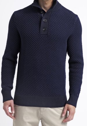 Striktrøje - dark blue