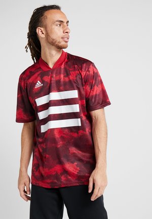 TAN - T-shirt con stampa - bordeaux
