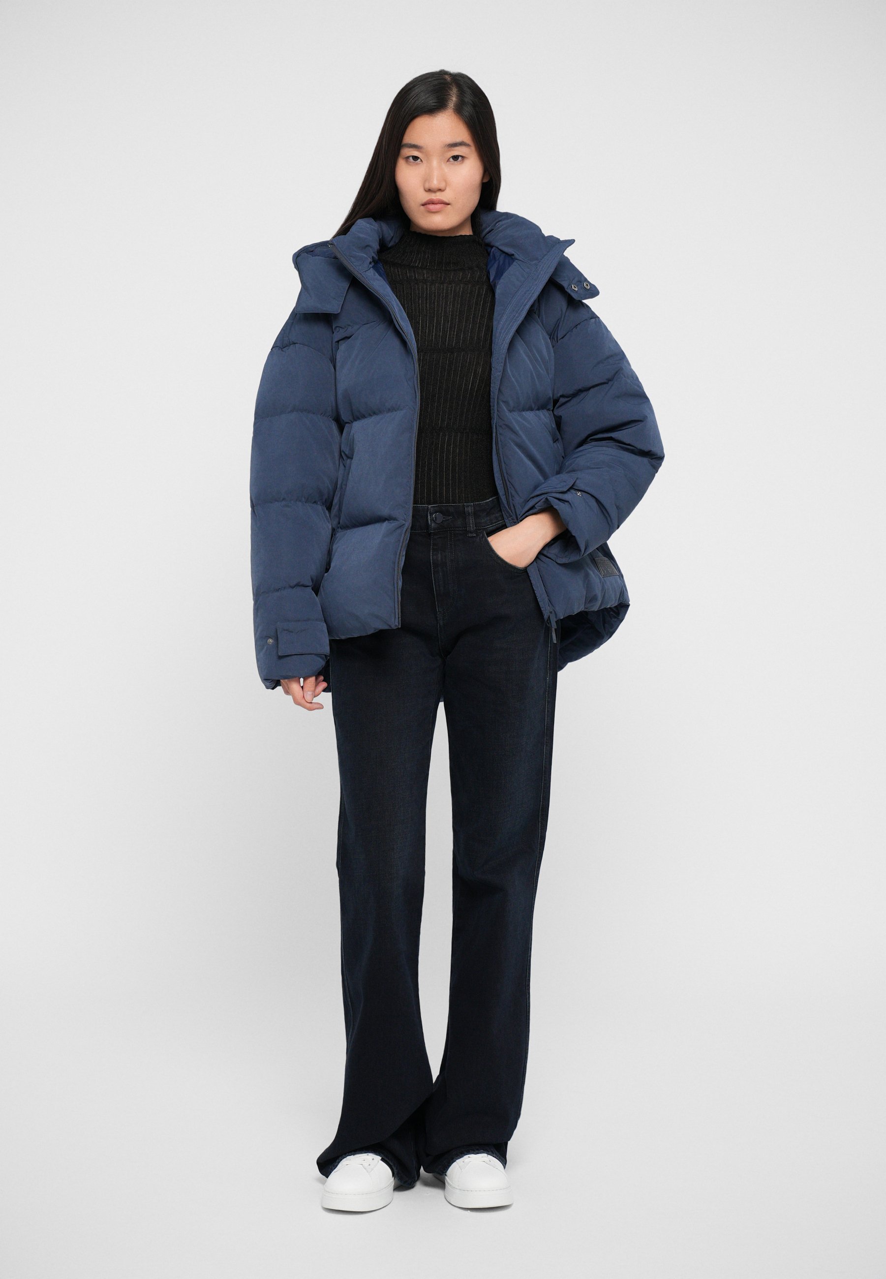 Emporio Armani JACKET - Down jacket - china blue/mottled dark blue