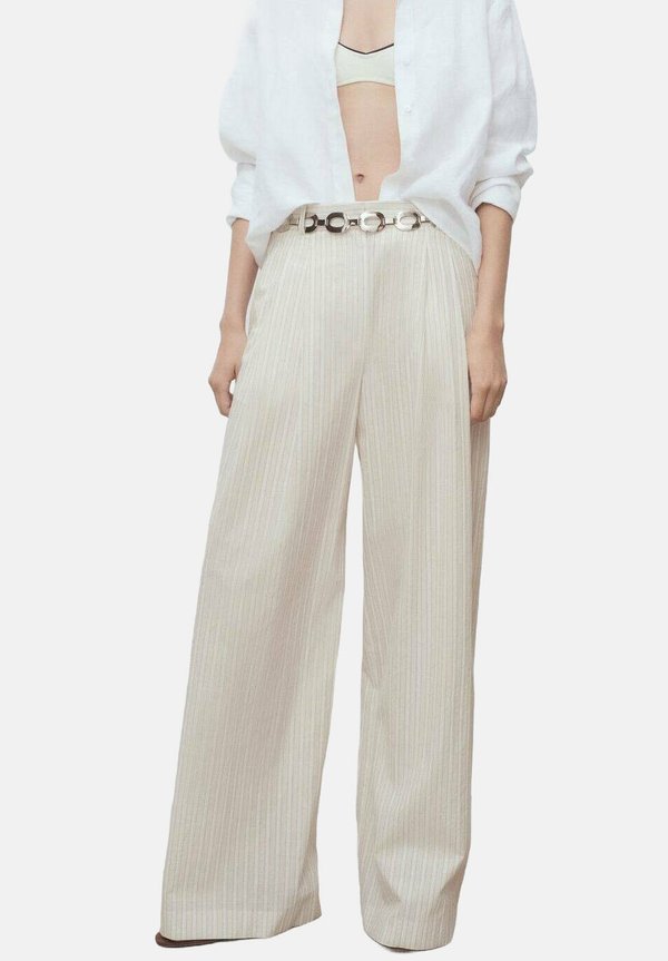 STRIPED WIDE  - Trousers