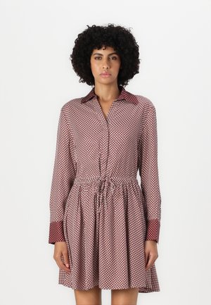 FLUID BELTED SHORT DRESS - Shirt dress - primary red