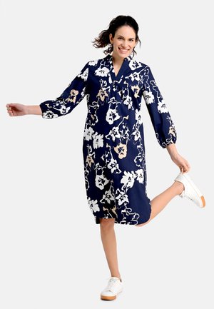 Bicalla MIT BLÜTEN-PRINT - Freizeitkleid - navy white