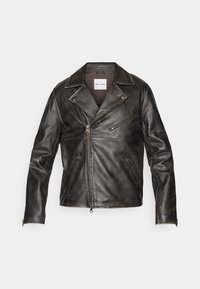 Samsøe Samsøe SACOBAIN BIKER JACKET - Casaco de couro - washed brown