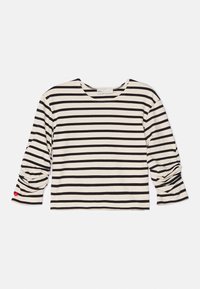 SCRUNCHED SLEEVE - Long sleeved top - ivory/black