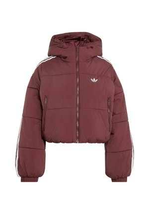 adidas Originals, ADICOLOR CROPPED HOODED PUFFER JACKET - Giacca invernale - aurora ruby