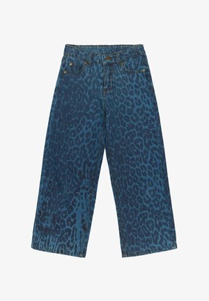 The New PRIMA WIDE - Ravne kavbojke - medium blue denim aop