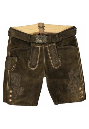 TRACHTEN INKL GÜRTEL MICH-HAV - Shorts - espresso/st holz