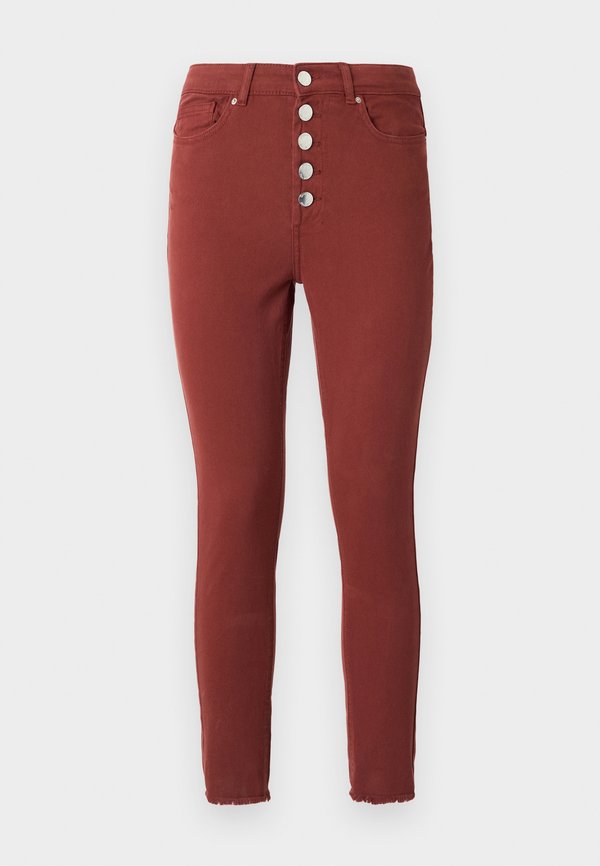 ONLVINCE BUTTON SKINNY - Trousers - spiced apple4