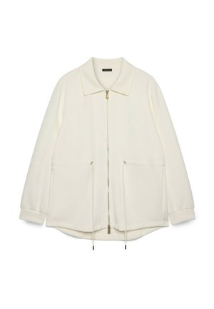 Fiorella Rubino, FELPA CON COLLETTO E COULISSE - Sweatjakke - bianco