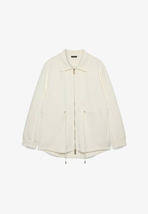 Fiorella Rubino, FELPA CON COLLETTO E COULISSE - Sweatjacke - bianco