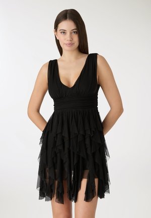 CON BALZE IN - Vestito casual - nero