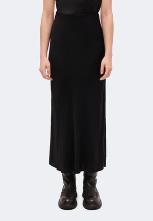 GAP, SLIP SKIRT - Дълга пола - true black
