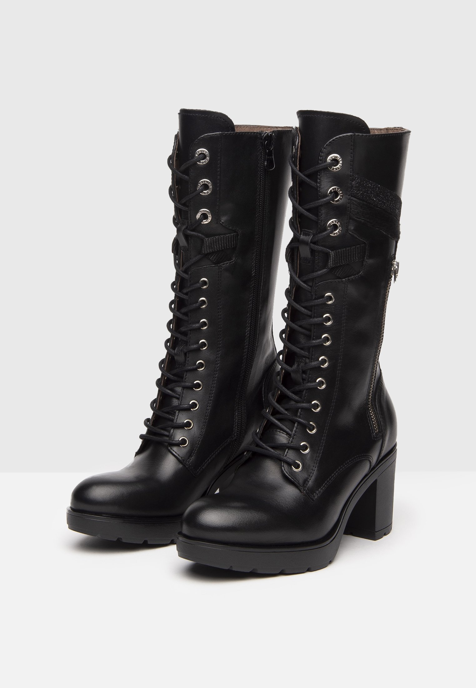 NERO GIARDINI I117666D Botas Militares Mujer Negro