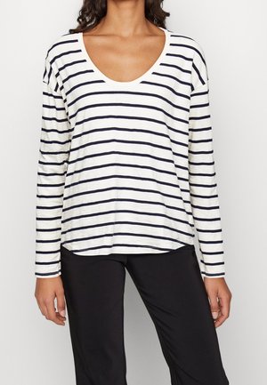 Langærmet T-shirt - off-white