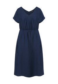 Ulla Popken DRAWSTRING V-NECK DRESS - Jurk - universe