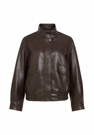 VILA, JACKET VIFIMA COATED - Veste en similicuir - coffee bean