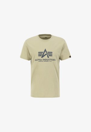 Nyomott mintás póló - light olive