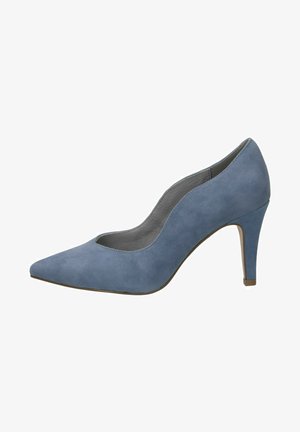 Caprice, High Heel Pumps - blue suede