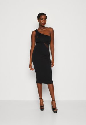 WAL G. ZAKERA CONTRAST MIDI DRESS - Rochie din jerseu - black