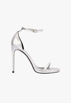 Saint Laurent, Sandales à plateforme - silver-coloured