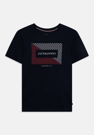 JJCYRUS TEE CREW NECK - Apdrukāts T-krekls - navy blazer