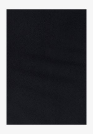 Tela negra con una textura suave, que presenta un ligero brillo y una superficie uniforme, ideal para aplicaciones en ropa o decoración del hogar.