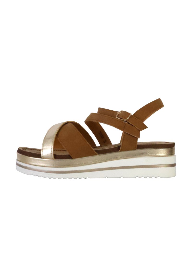 Divine Factory Sandalias con plataforma - camel or