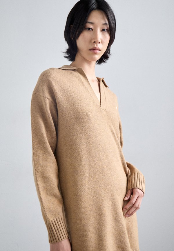 Jumper dress - collection   camel melange4