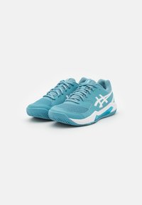 ASICS GEL DEDICATE 8 CLAY - Pantofi de tenis pe zgură - gris blue/white