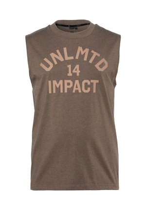 JP1880, SLEEVELESS TANK TOP, STOMACH FIT, FITNESS, QUICKDRY, UP TO 7XL - Top - light brown