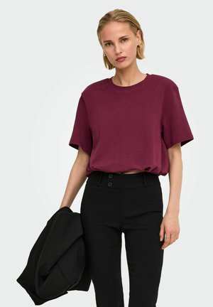 ONLY, TOP ONLSINE TOP - T-shirt basique - maroon banner
