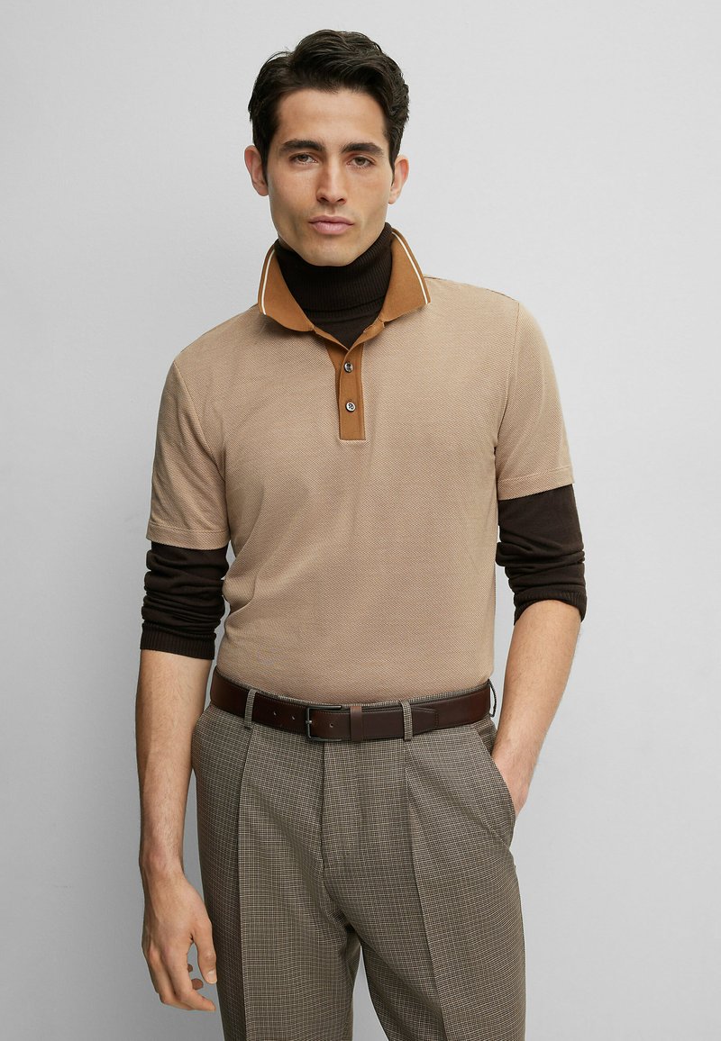 BOSS Men's Perry Cotton Polo Beige