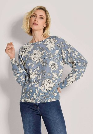 MADELEINE, Trui - smoky blue   off-white   multicolor