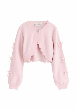 REGULAR FIT - BOW SLEEVE SCALLOP EDGE - Strickjacke - pink