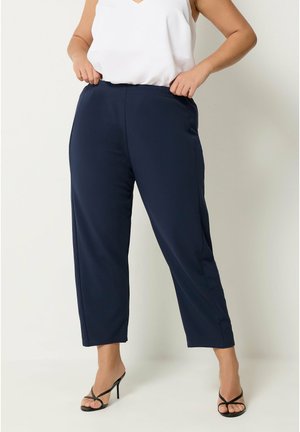 Yours Clothing, PLUS SIZE WIDE LEG TROUSERS. - Bukser - navy