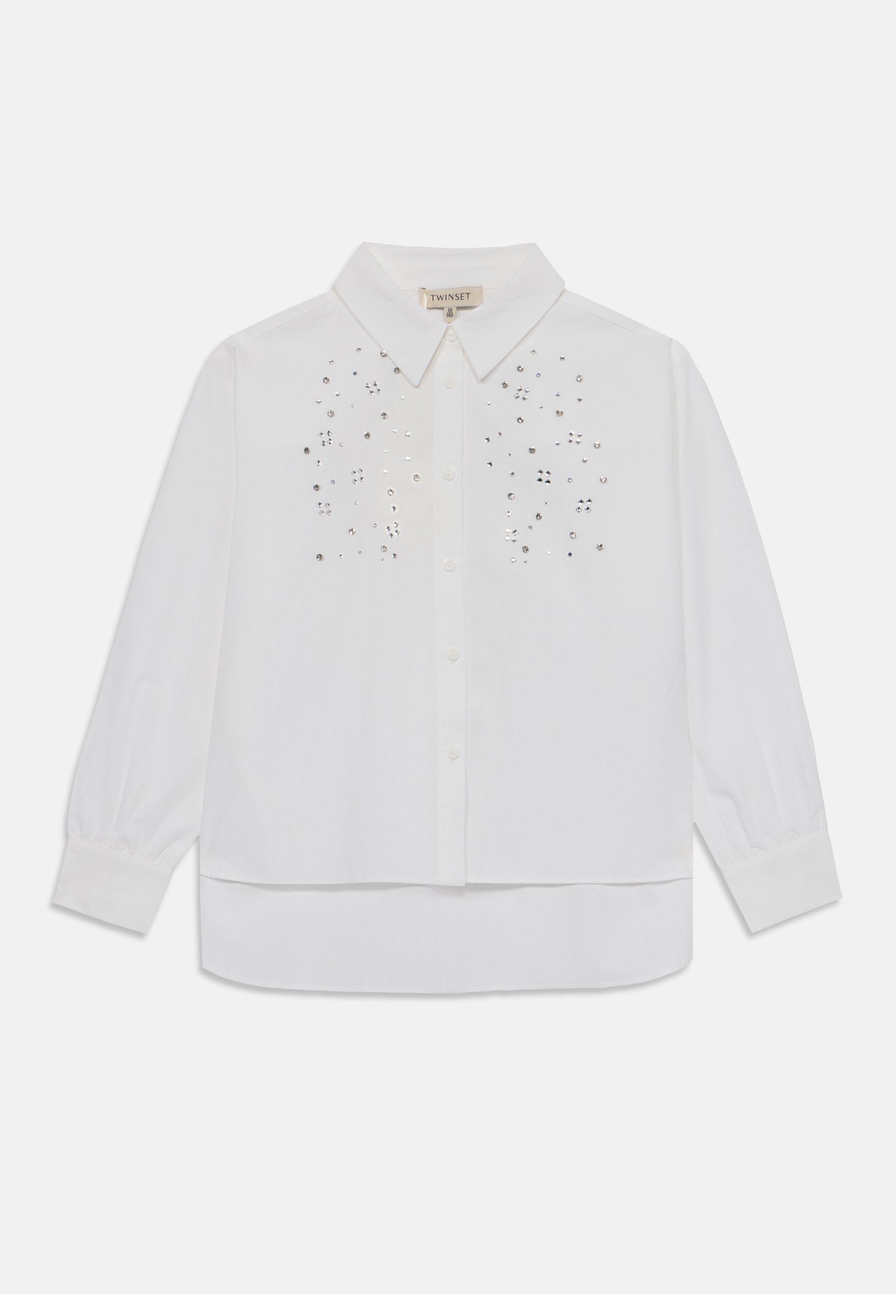 TWINSET MAXI CAMICIA CON APPLICAZIONI Camicia white/bianco
